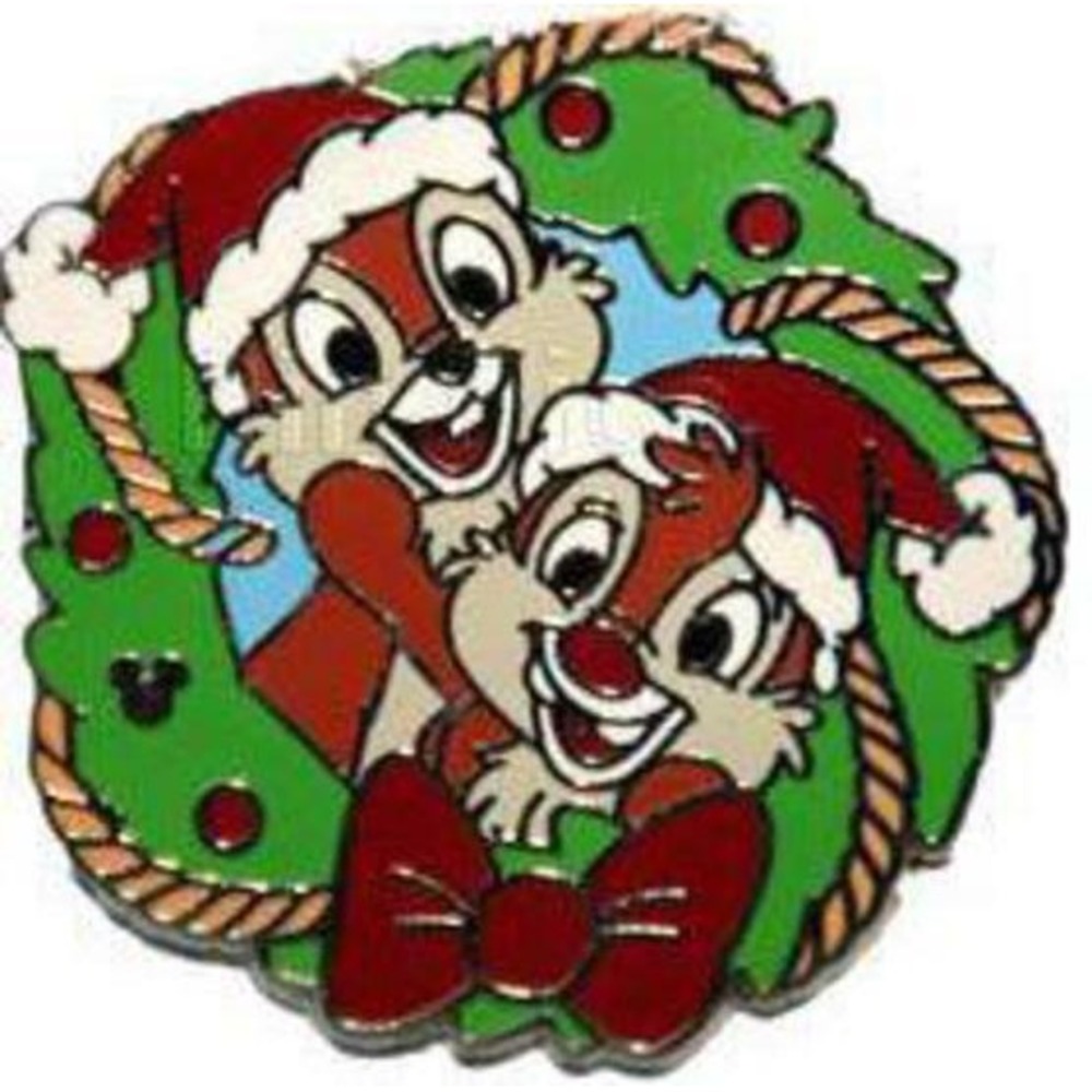 Disney Pin Chip Dale Holiday Wreath Disneyland Resort Hotel Promotion 51365